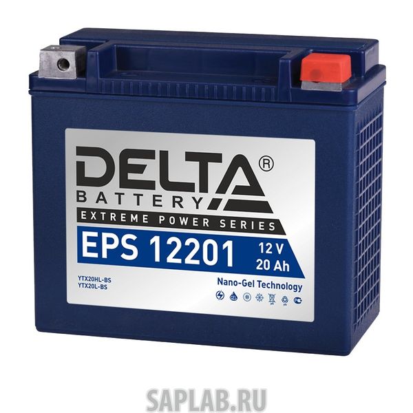 Купить DELTA EPS12201 Аккумулятор Delta EPS 12201 12В 20Ач 310CCA 176x87x154 мм Обратная (-+)