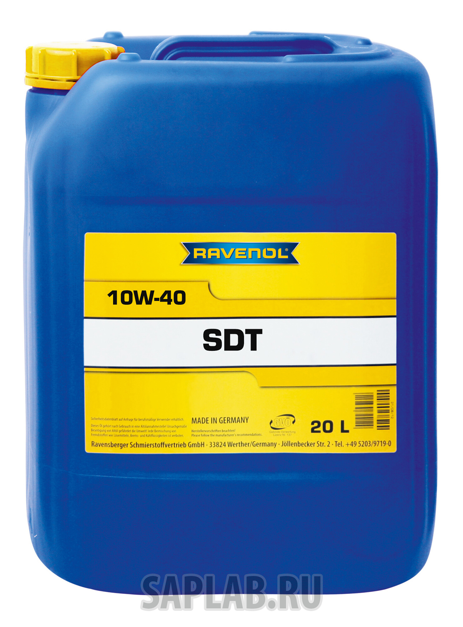 Купить RAVENOL 4014835850705 Моторное масло Ravenol SDT Super Duty Truck SAE 10W-40 20л